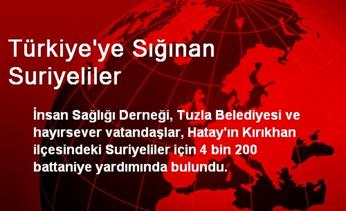Kırıkhan\'daki Suriyelilere Battaniye Yardımı Yapıldı