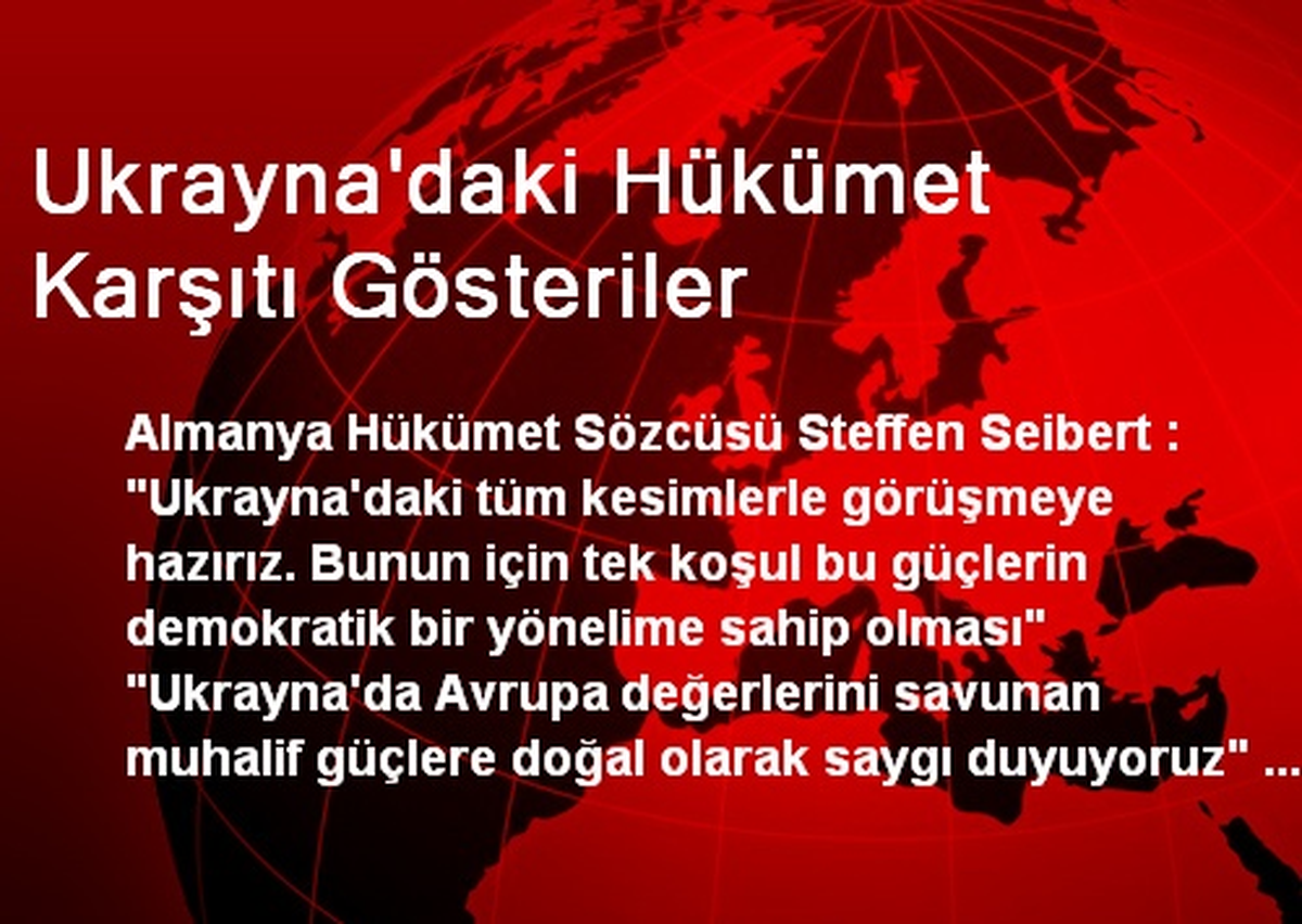 Ukrayna\'daki Hükümet Karşıtı Gösteriler