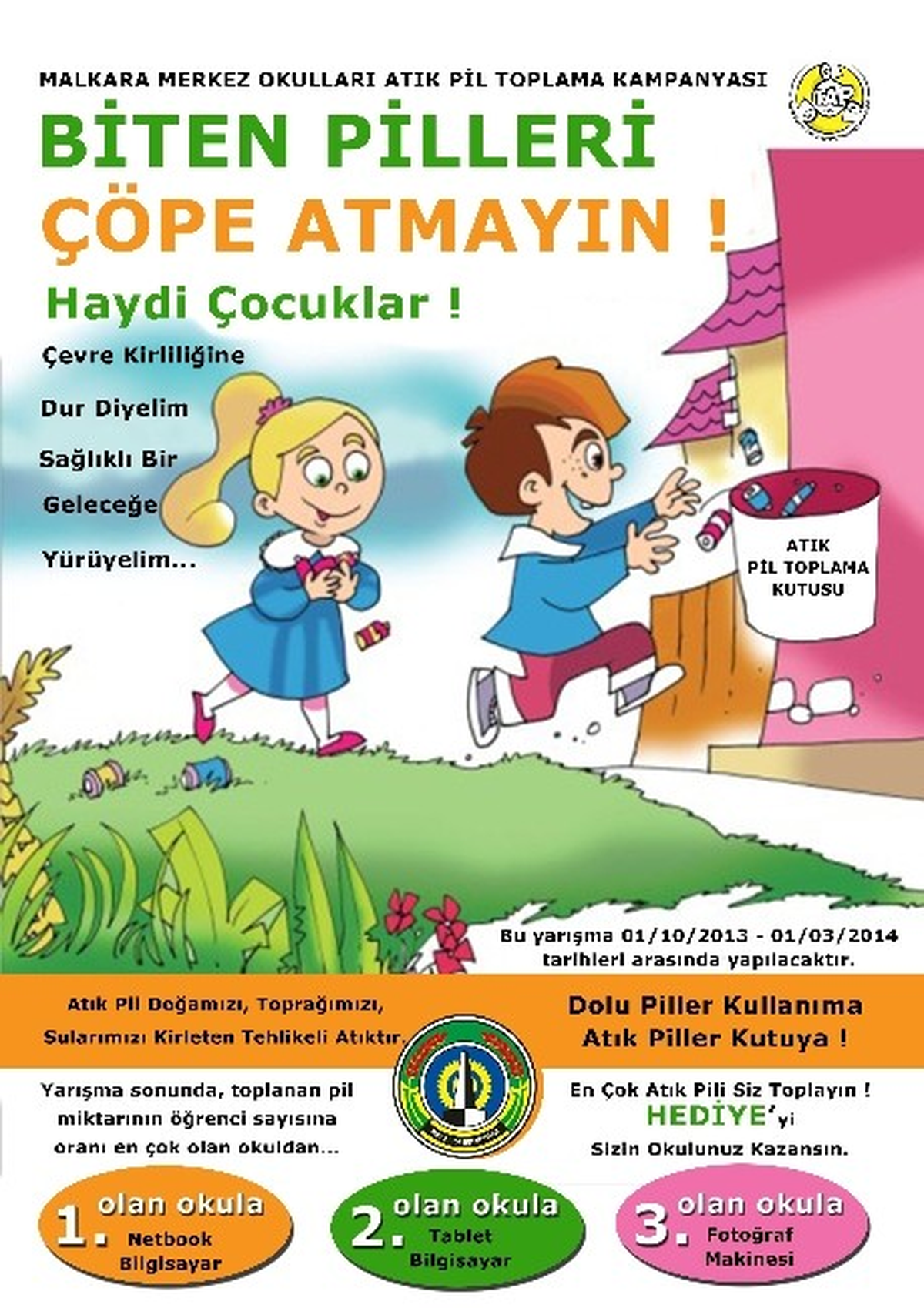 Okullar Arası Ödüllü Atık Pil Toplama Kampanyası Başlatıldı