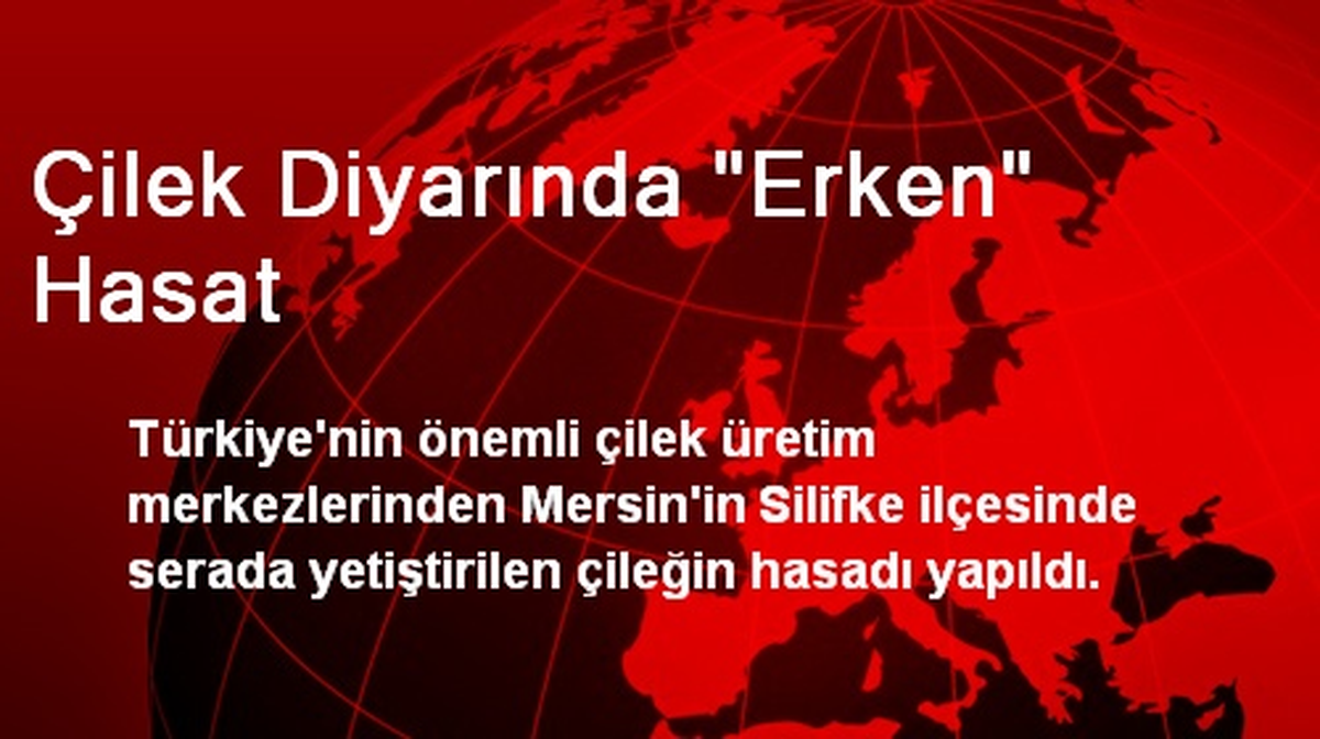 Çilek Diyarında "Erken" Hasat