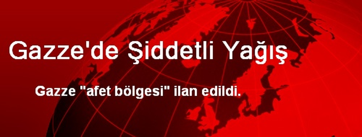 Gazze\'de Şiddetli Yağış