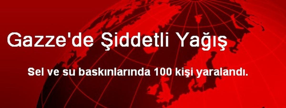 Gazze\'de Şiddetli Yağış