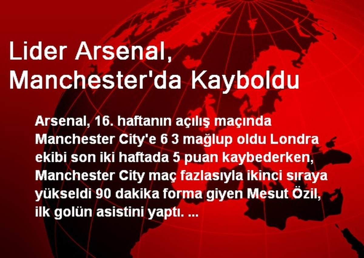 Lider Arsenal, Manchester\'da Kayboldu