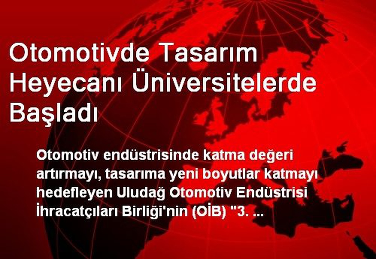 Otomotivde Tasarım Heyecanı Üniversitelerde Başladı