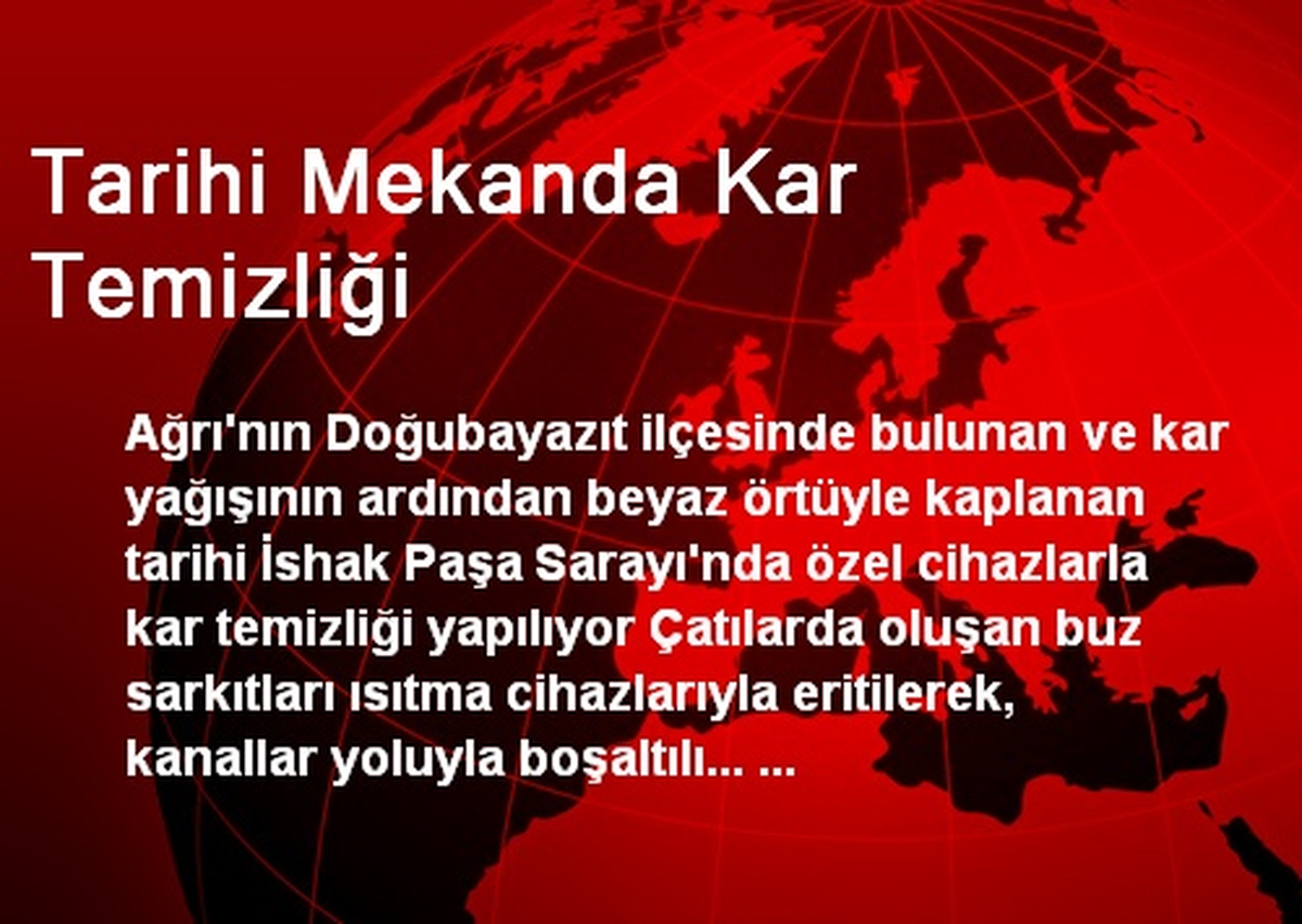 Tarihi Mekanda Kar Temizliği