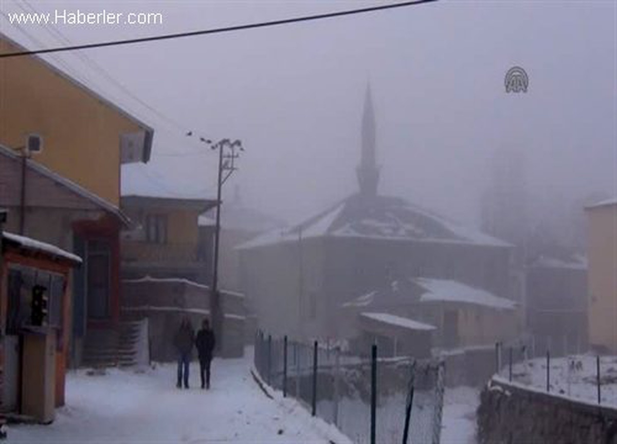 Eleşkirt\'te soğuk hava ve sis etkili oluyor -