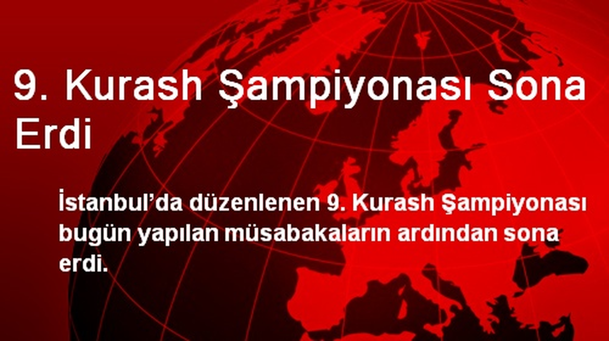 9. Kurash Şampiyonası Sona Erdi