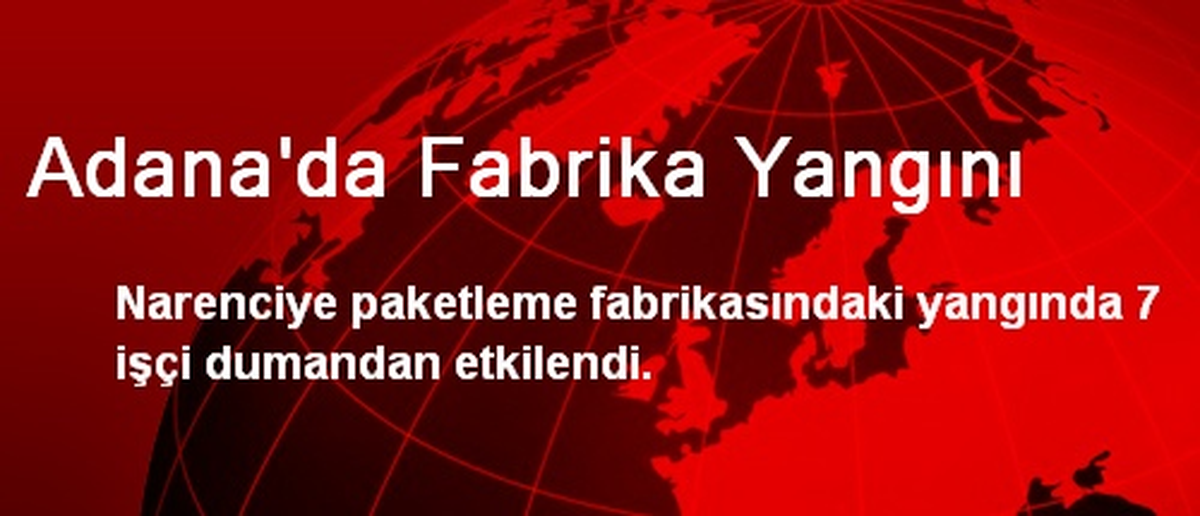 Adana\'da Fabrika Yangını