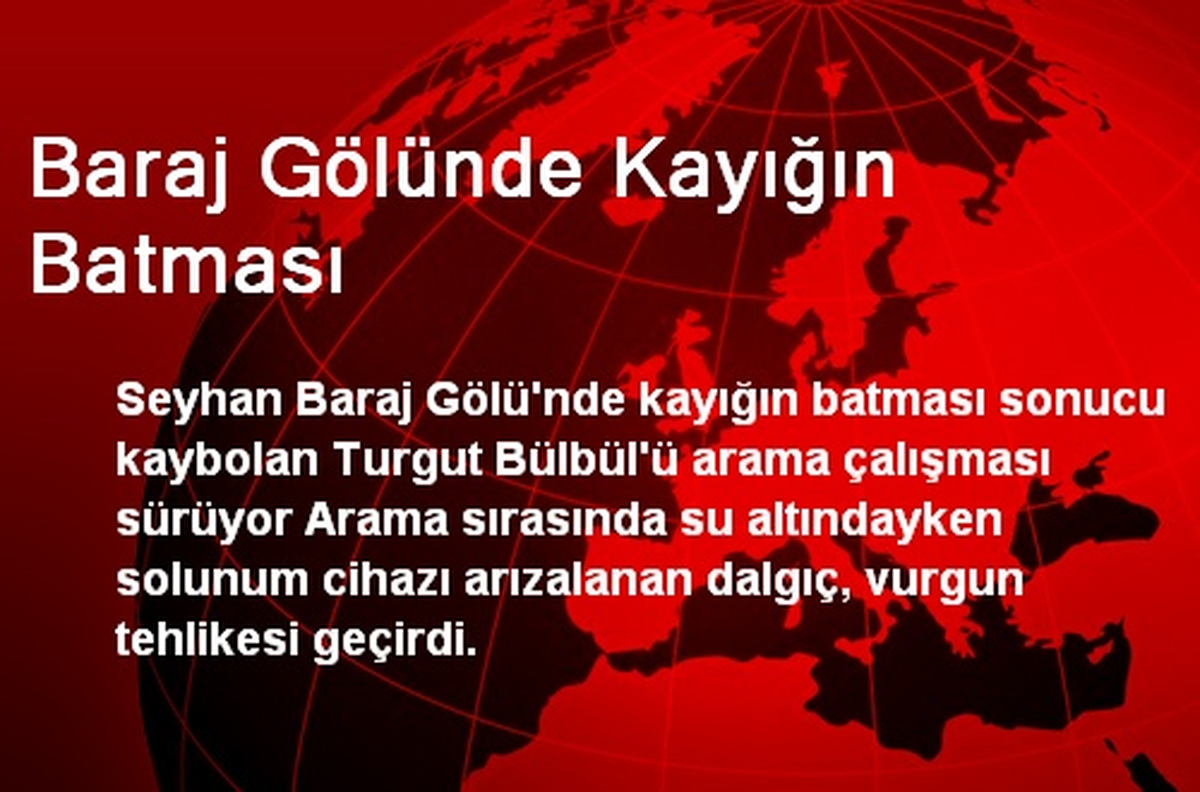 Baraj Gölünde Kayığın Batması