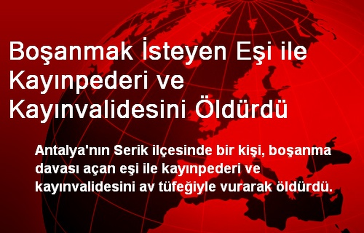 Boşanmak İsteyen Eşi ile Kayınpederi ve Kayınvalidesini Öldürdü