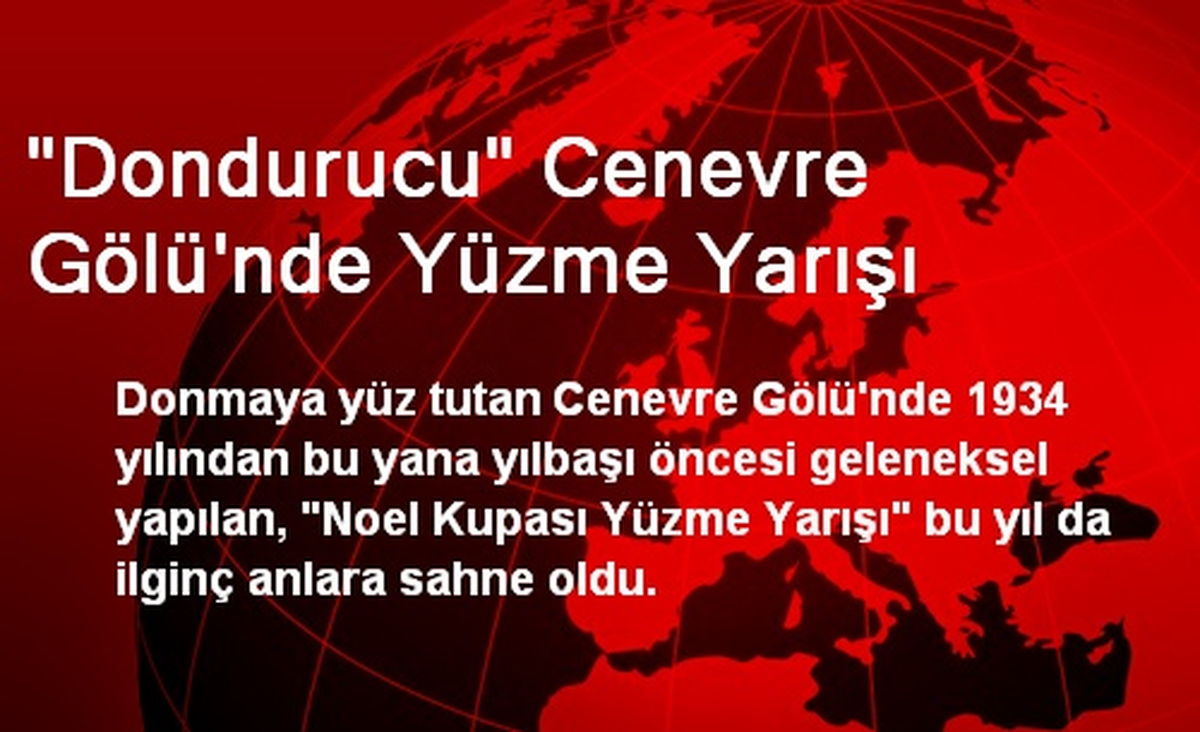 "Dondurucu" Cenevre Gölü\'nde Yüzme Yarışı
