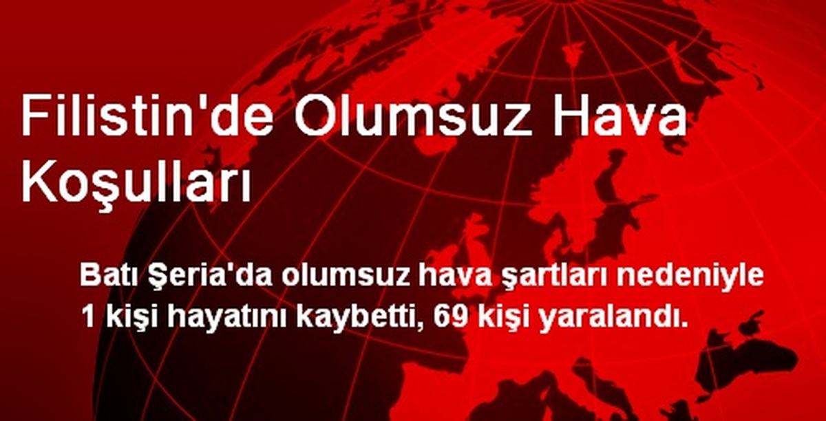 Filistin\'de Olumsuz Hava Koşulları