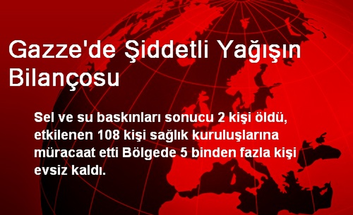 Gazze\'de Şiddetli Yağışın Bilançosu