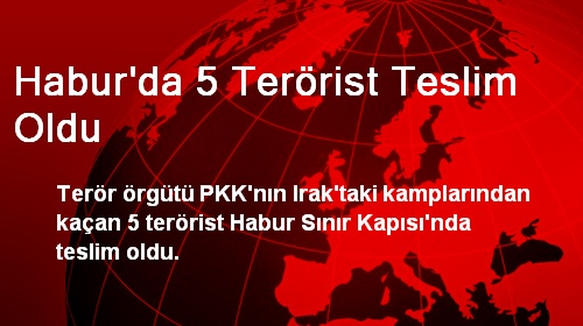 Habur\'da 5 Terörist Teslim Oldu
