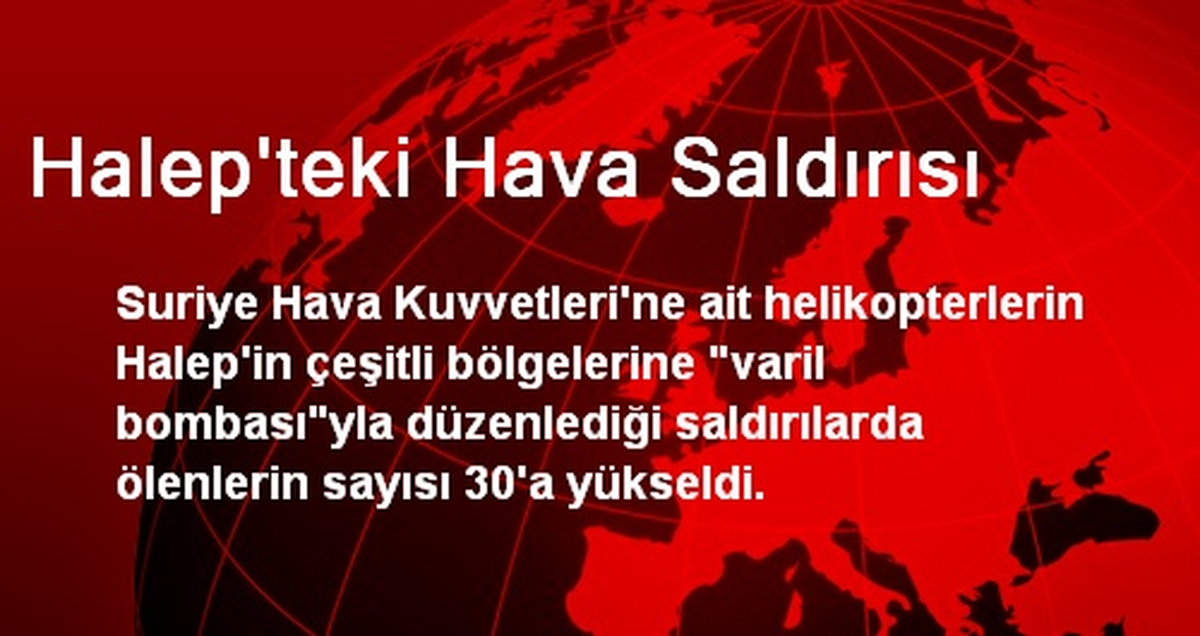 Halep\'teki Hava Saldırısı