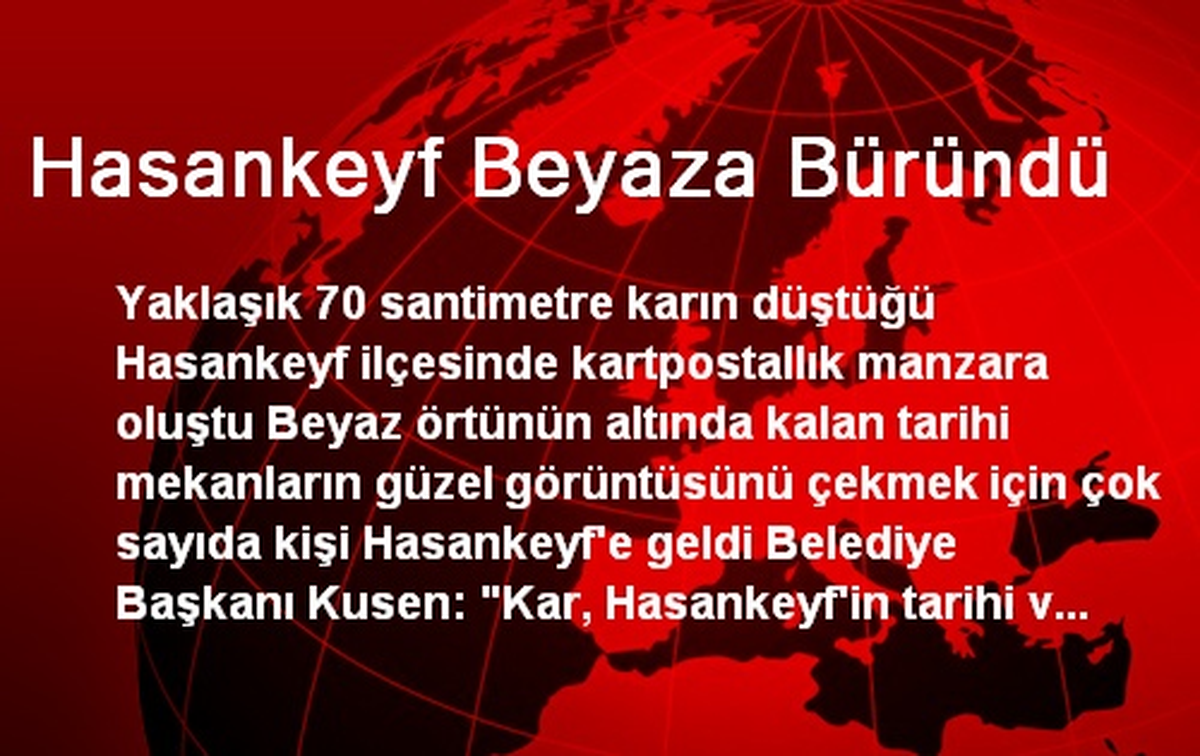 Hasankeyf Beyaza Büründü