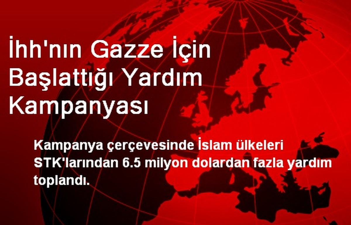 İhh\'nın Gazze İçin Başlattığı Yardım Kampanyası