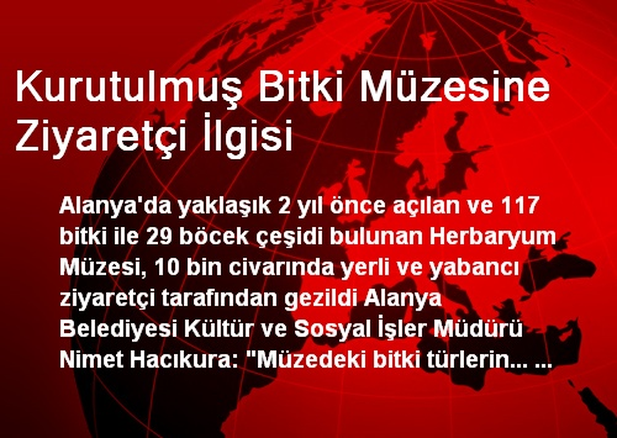 Kurutulmuş Bitki Müzesine Ziyaretçi İlgisi