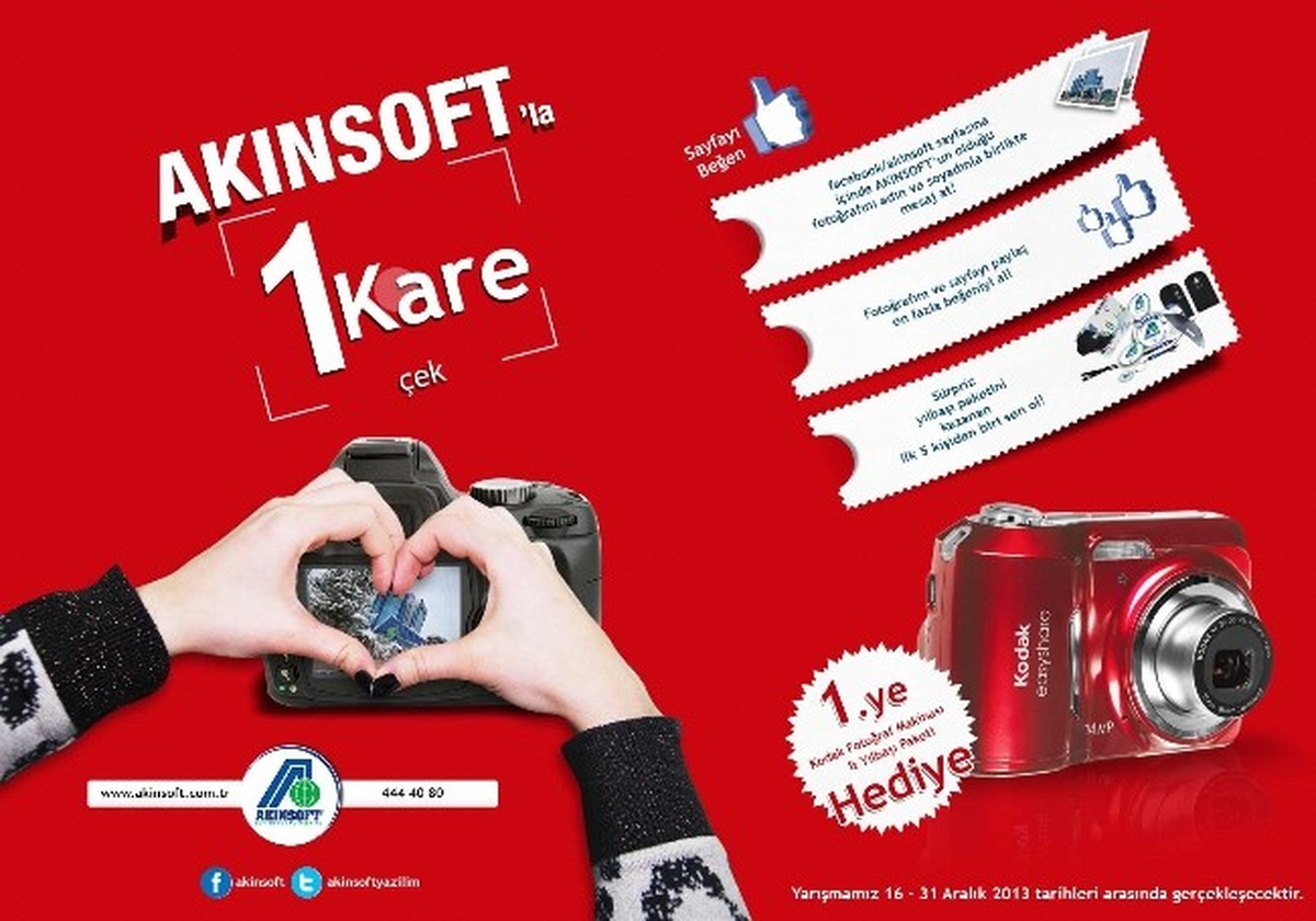 AKINSOFT\'LA 1 Kare Yarışması Başladı