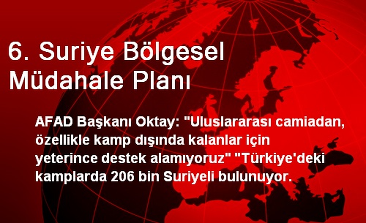 6. Suriye Bölgesel Müdahale Planı