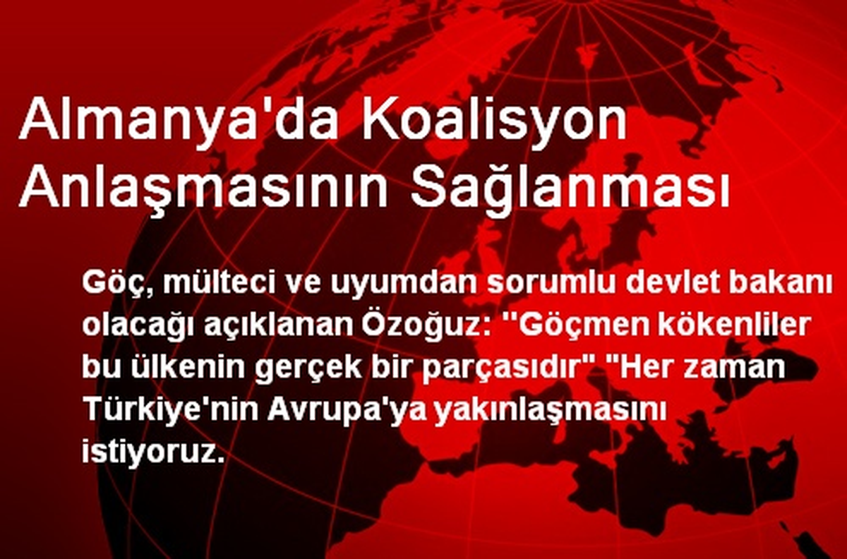 Almanya\'da Koalisyon Anlaşmasının Sağlanması