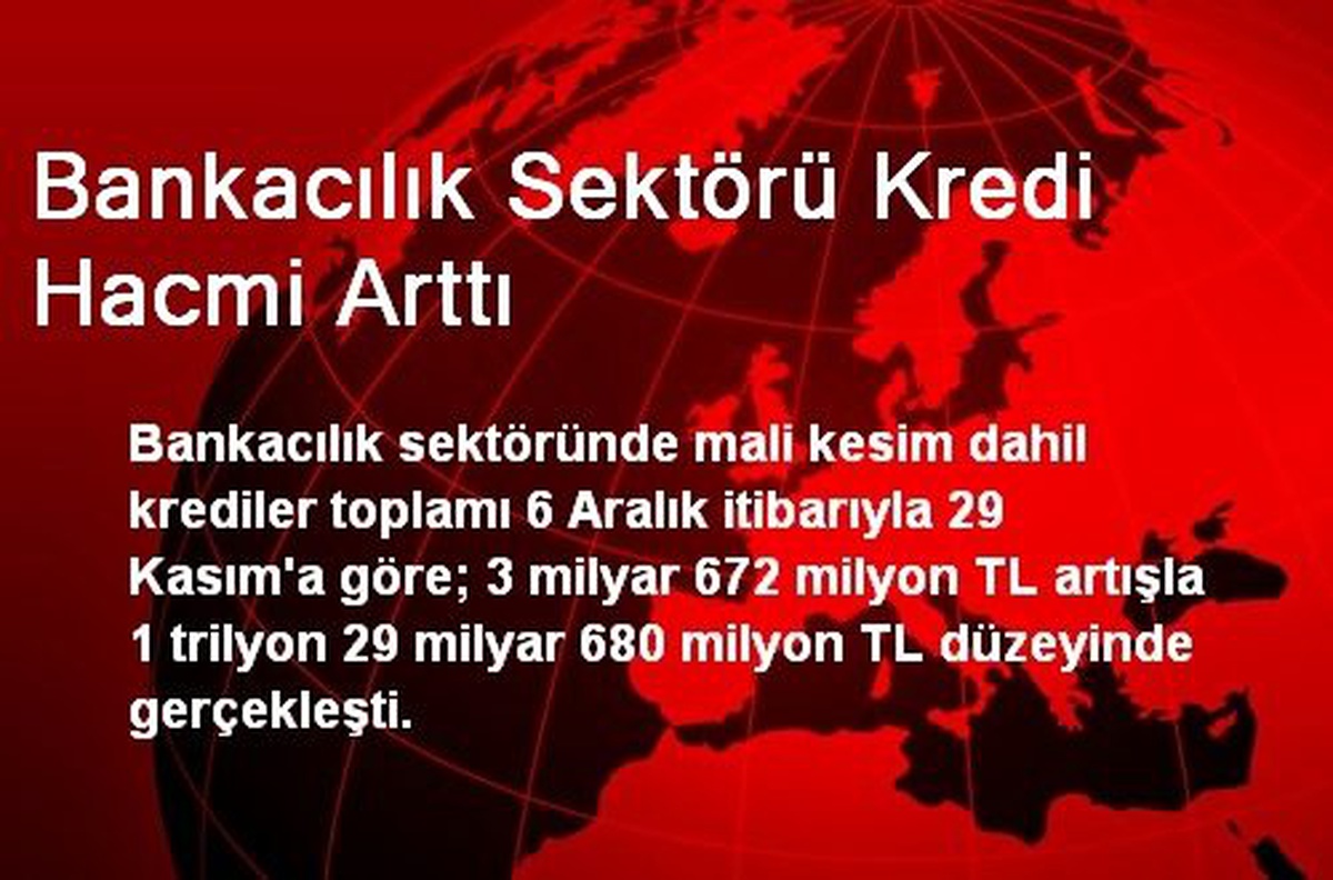 Bankacılık Sektörü Kredi Hacmi Arttı