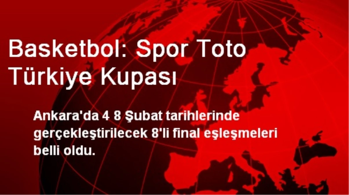 Basketbol: Spor Toto Türkiye Kupası