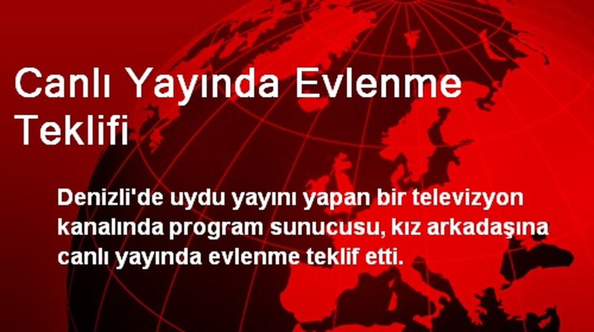 \'Horuz\'un Vakti\' Sunucusundan Canlı Yayında Evlenme Teklifi