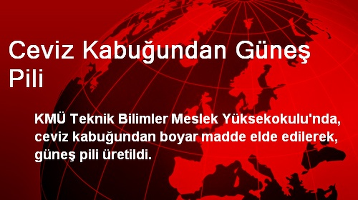 Ceviz Kabuğundan Güneş Pili
