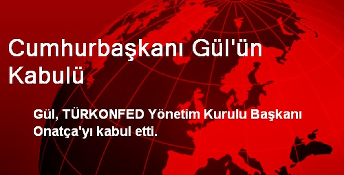 Cumhurbaşkanı Gül\'ün Kabulü