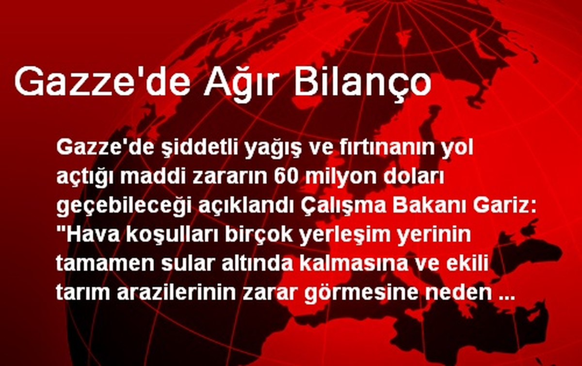 Gazze\'de Ağır Bilanço