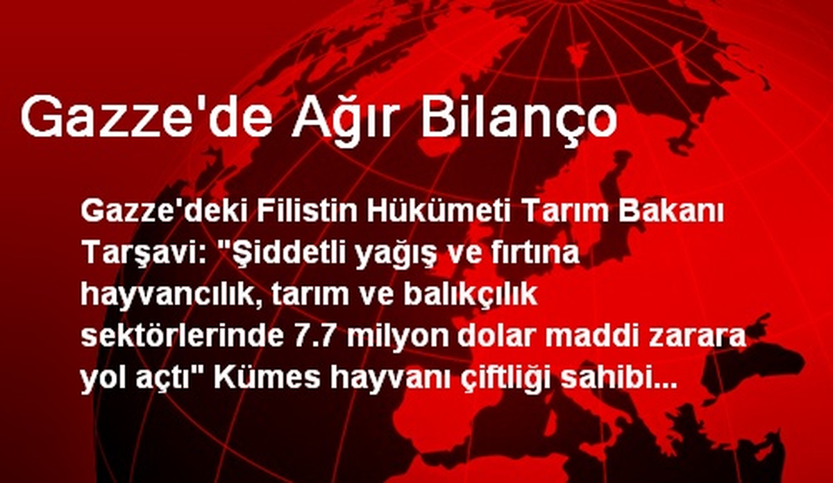 Gazze\'de Ağır Bilanço