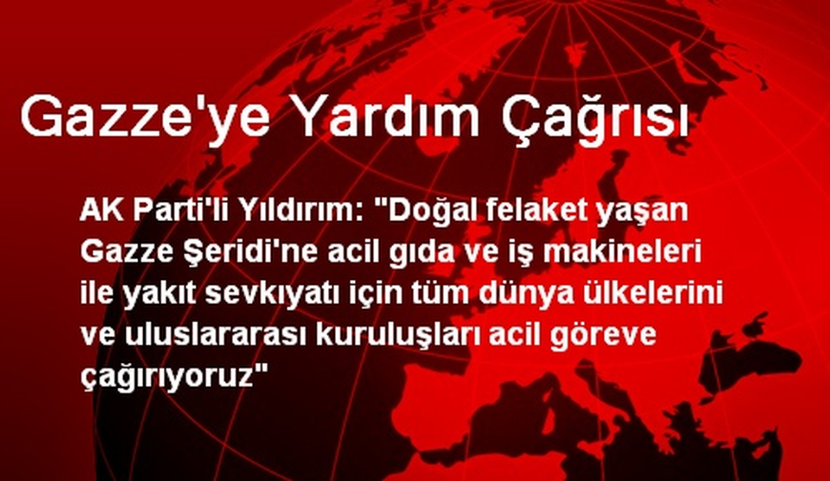 Gazze\'ye Yardım Çağrısı