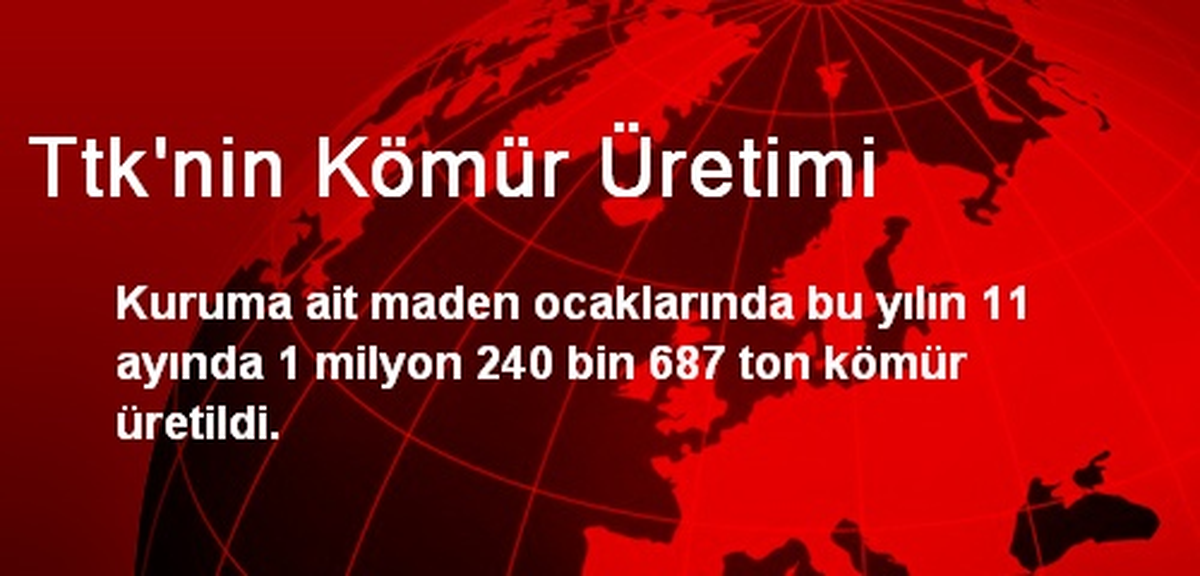 Ttk\'nin Kömür Üretimi