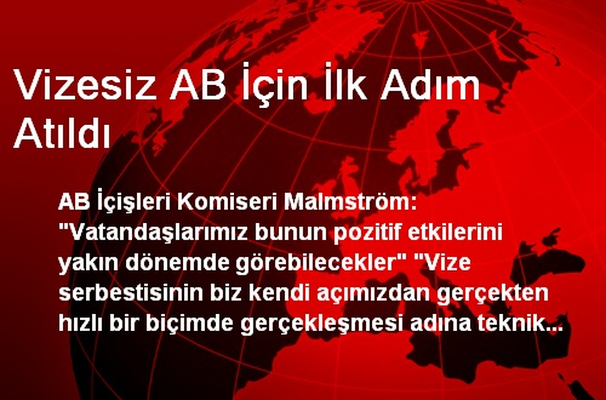 Vizesiz AB İçin İlk Adım Atıldı