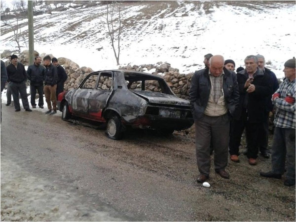 Vezirköprü\'de Otomobil Yangını