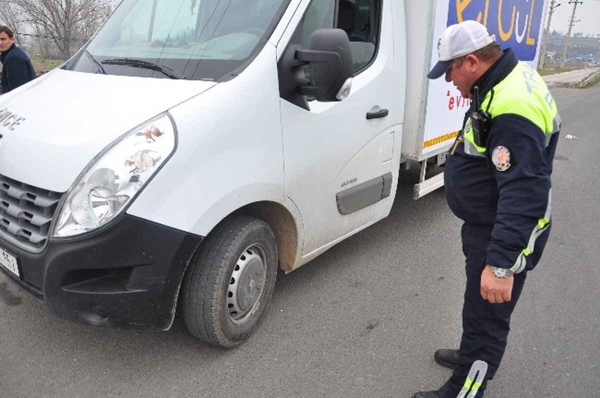 Lüleburgaz\'da Kış Lastiği Denetimi