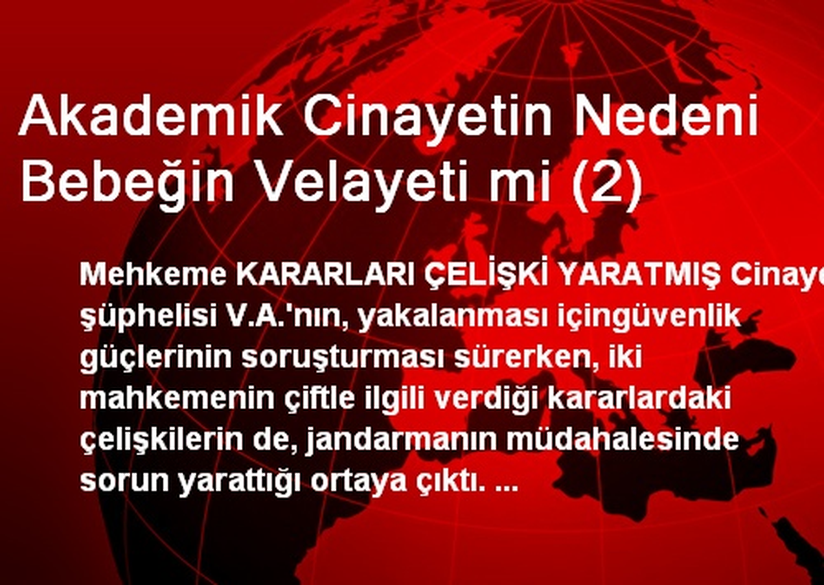 Akademik Cinayetin Nedeni Bebeğin Velayeti mi (2)