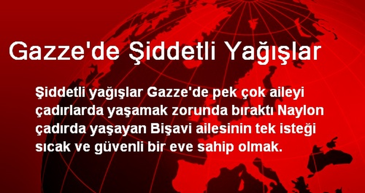 Gazze\'de Şiddetli Yağışlar