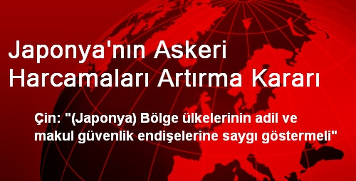 Japonya\'nın Askeri Harcamaları Artırma Kararı