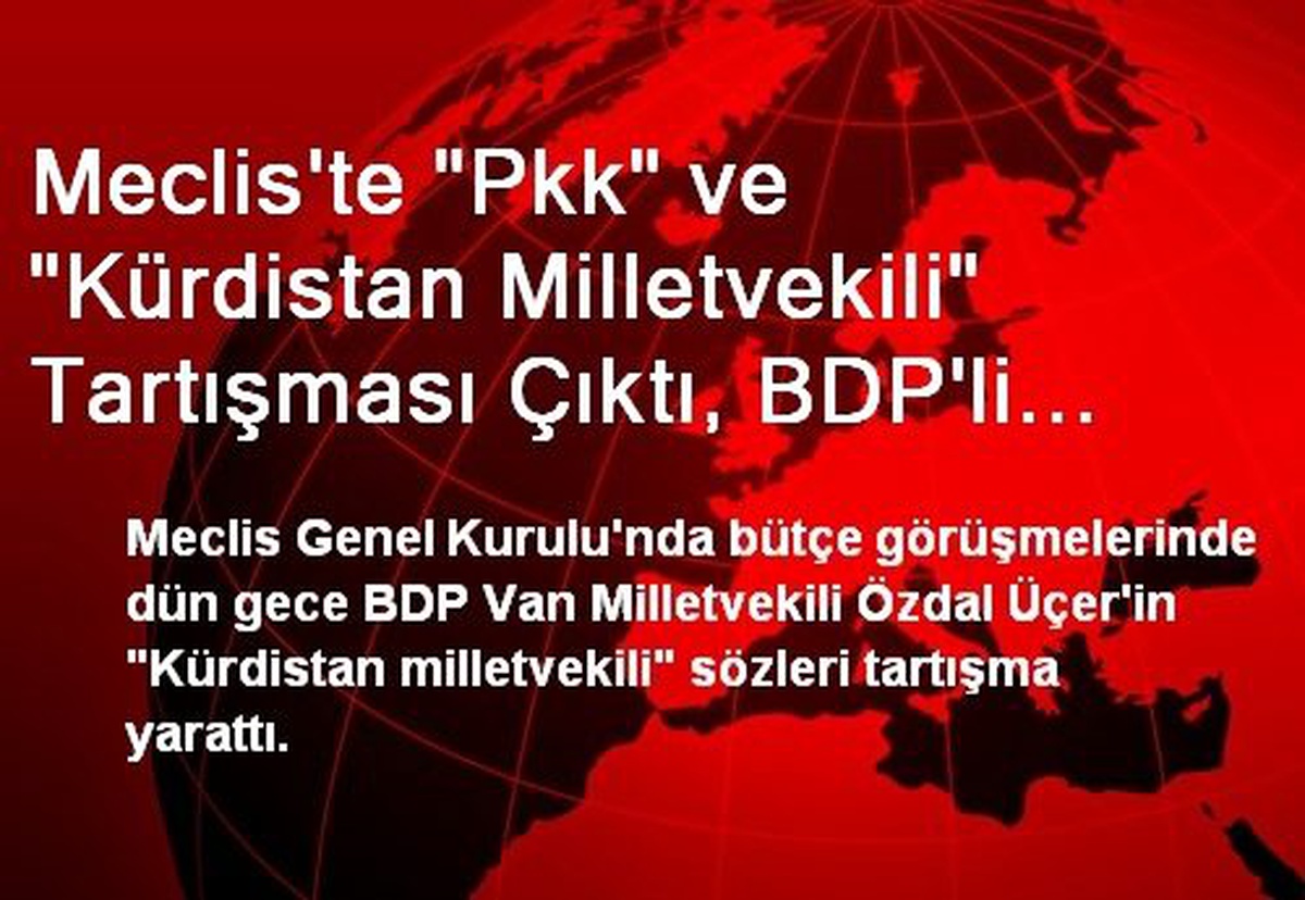 Meclis\'te "Pkk" ve "Kürdistan Milletvekili" Tartışması Çıktı, BDP\'li Üçer\'e Kınama Cezası Verildi