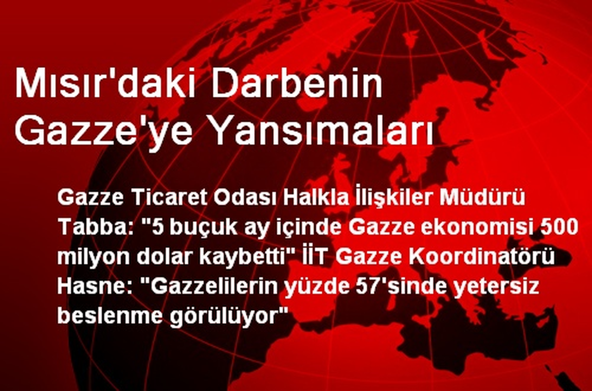 Mısır\'daki Darbenin Gazze\'ye Yansımaları