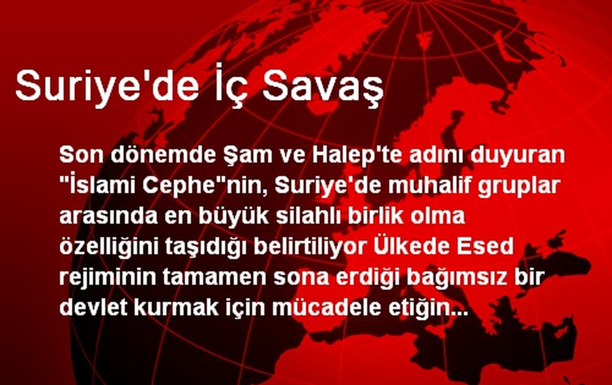 Suriye\'de İç Savaş