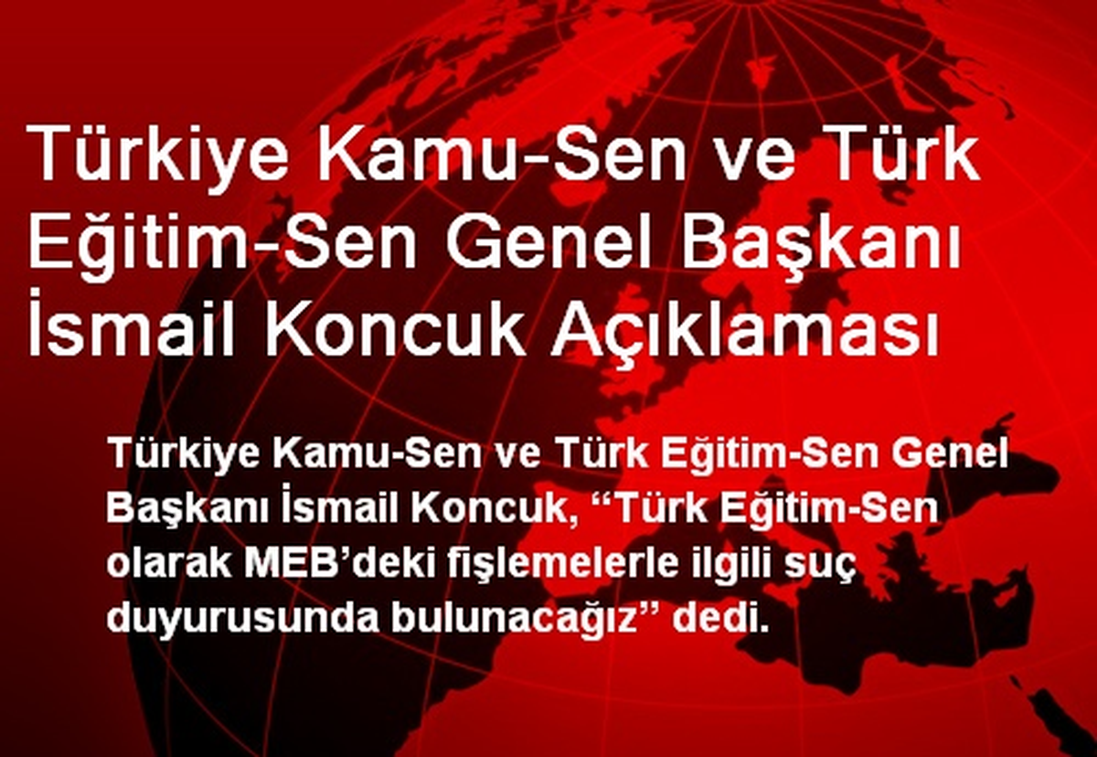 "MEB\'deki Fişlemelerle İlgili Suç Duyurusunda Bulunacağız"