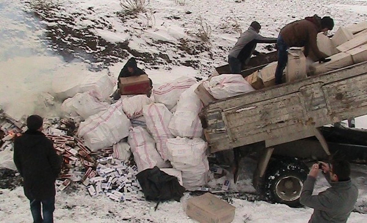 Pasinler\'de 132 Bin Paket Kaçak Sigara İmha Edildi
