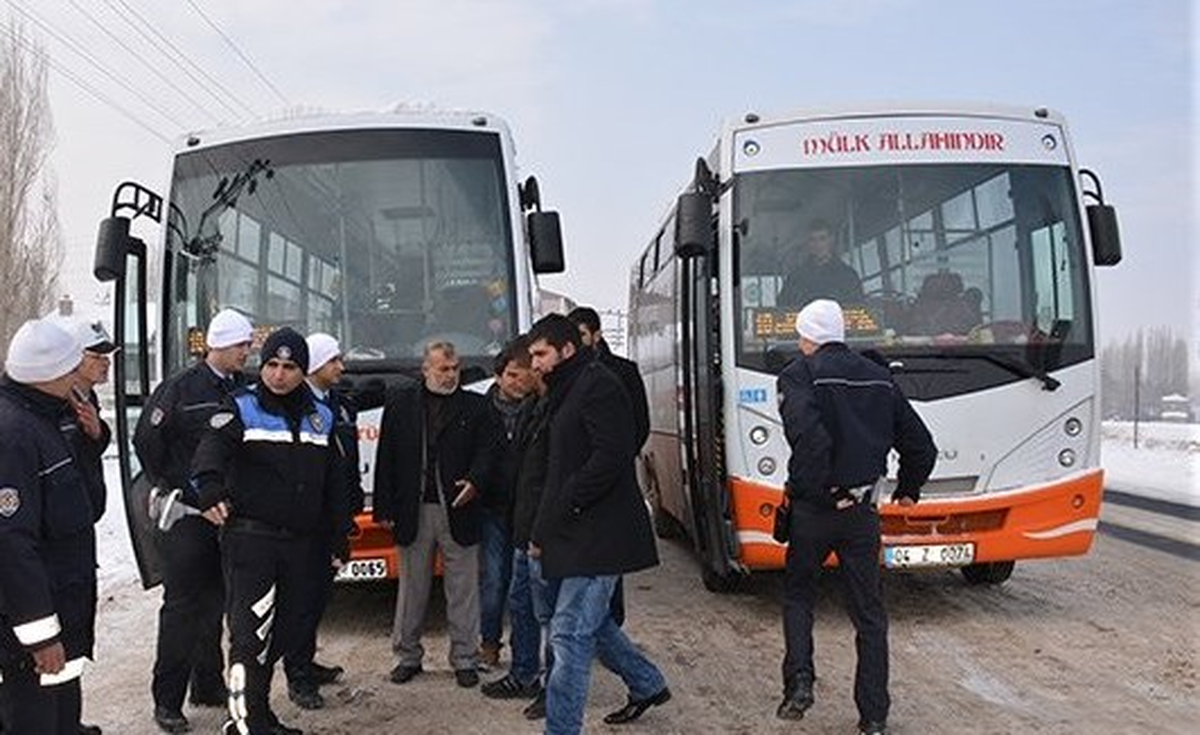 Ağrı\'da Toplu Taşıma Araçlarına Denetim