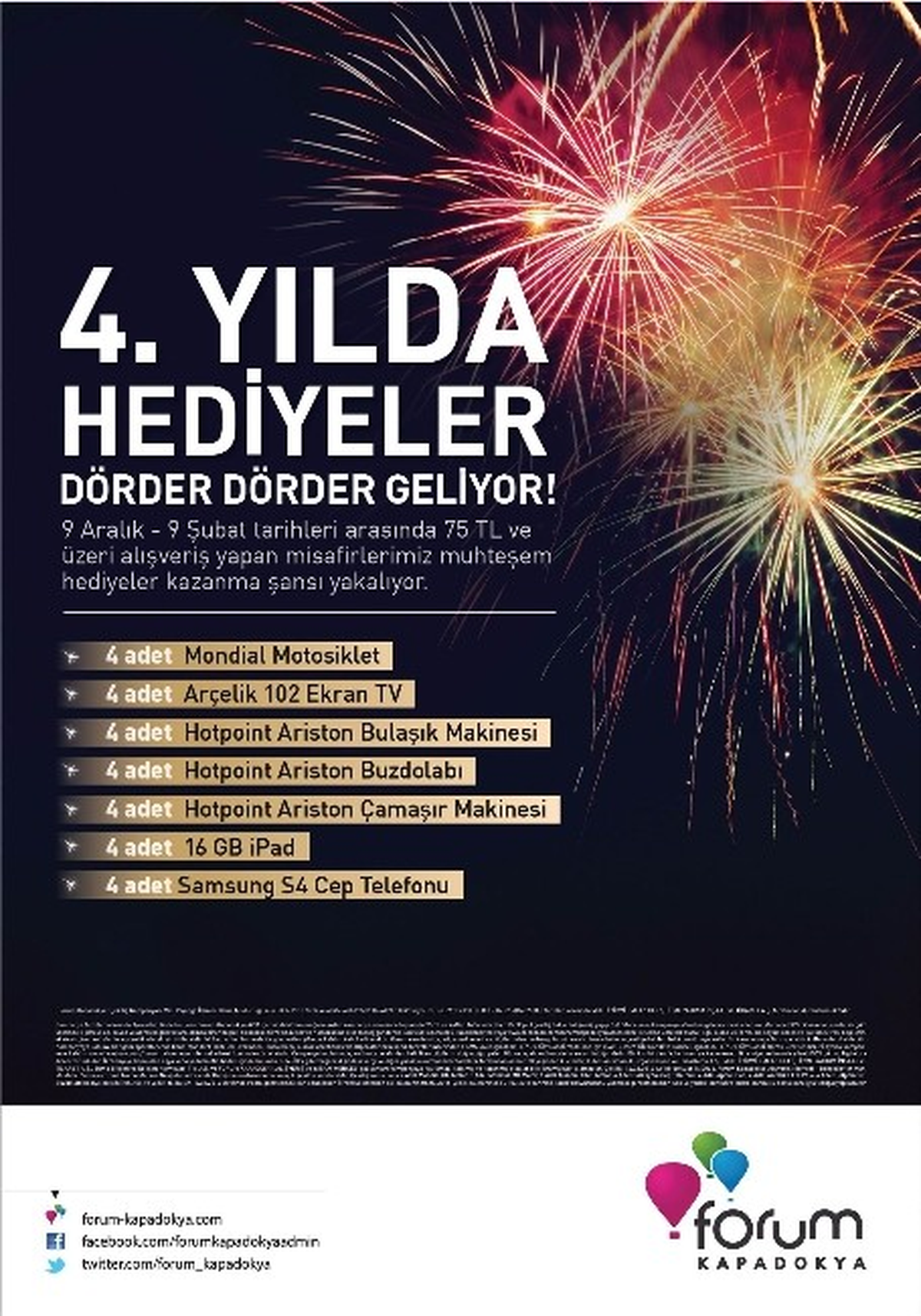 Forum Kapadokya\'dan 4. Yıla Özel Kampanya