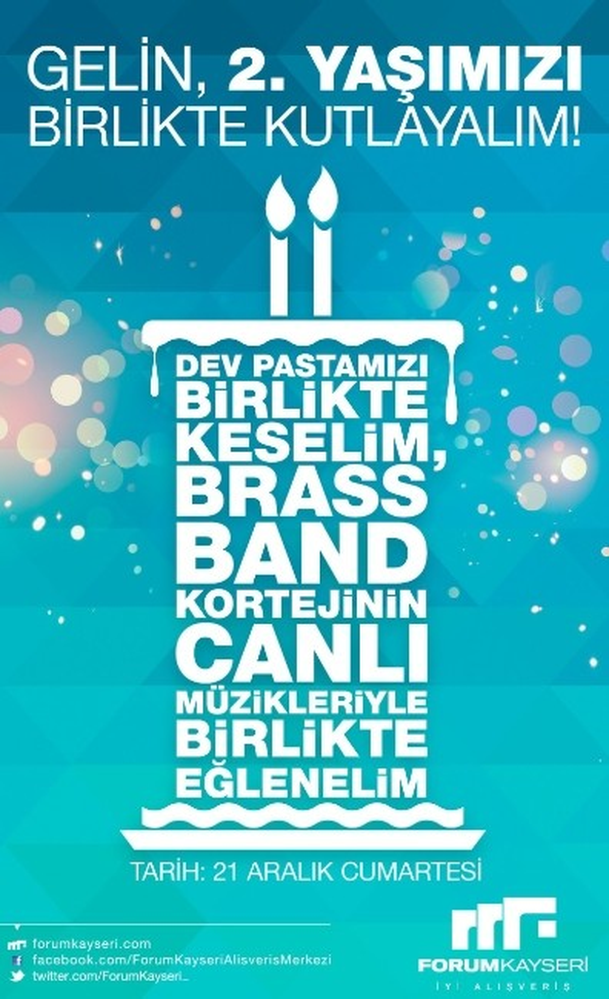 Forum Kayseri 2 Yaşında