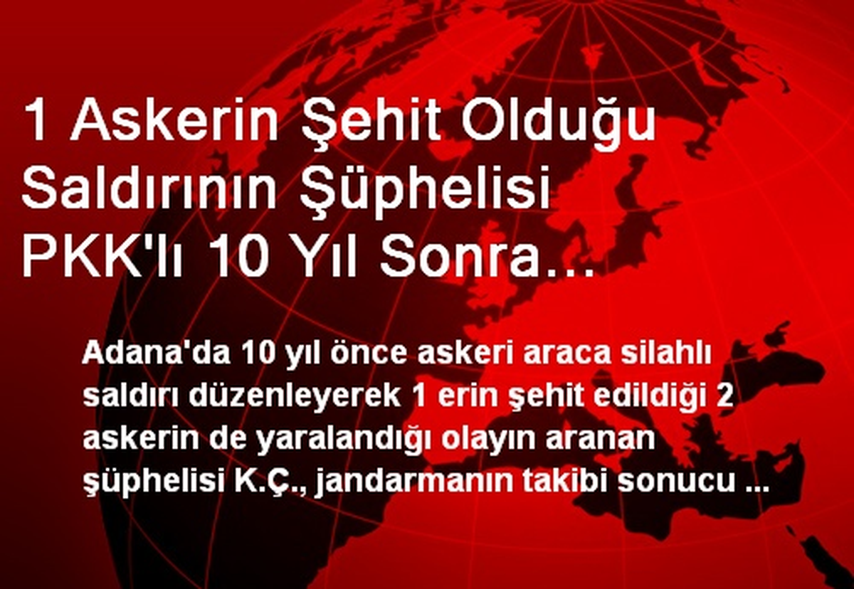1 Askerin Şehit Olduğu Saldırının Şüphelisi PKK\'lı 10 Yıl Sonra Yakalandı