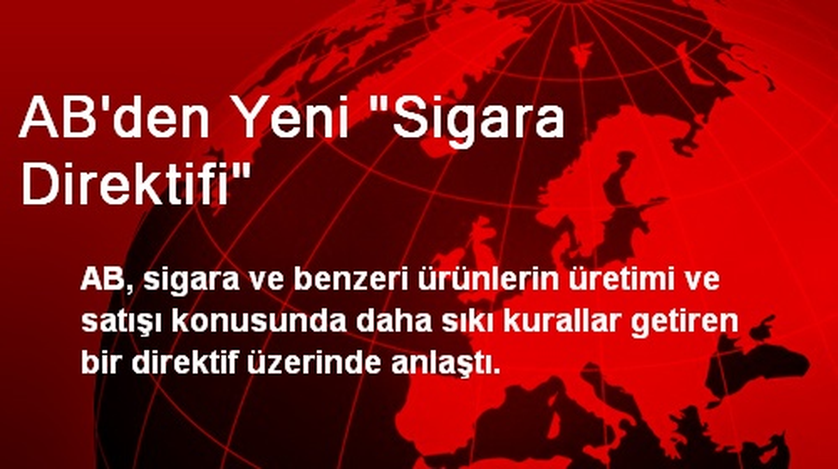 AB\'den Yeni "Sigara Direktifi"